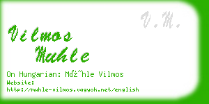 vilmos muhle business card